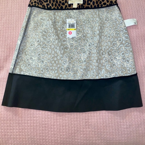 MICHAEL by Michael Kors Cheetah Leather Mini Skirt - Picture 7 of 8
